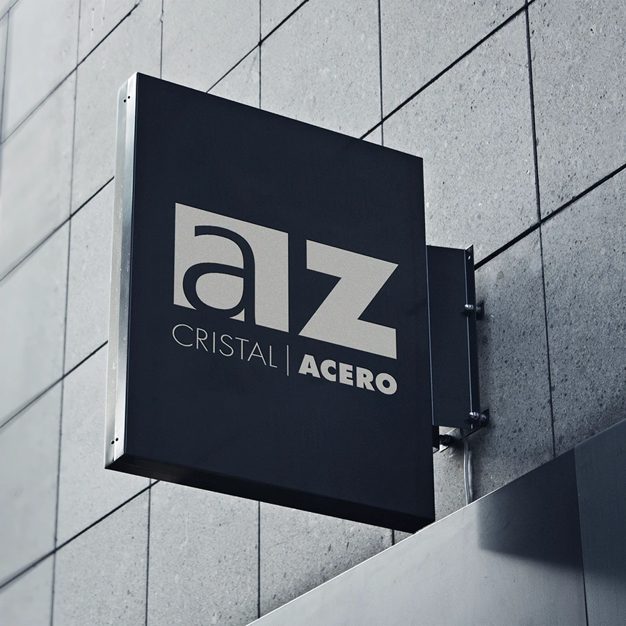 Identidad visual de AZ Cristal y Acero