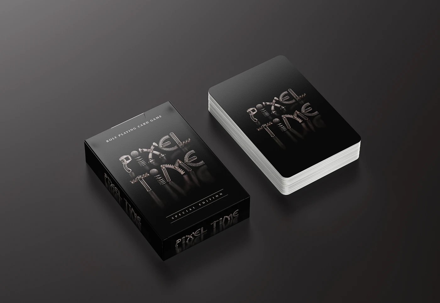 Cartas, personajes y packaging de PixelTime