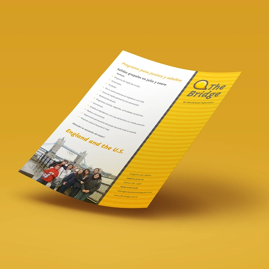 Flyer de comunicación de The Bridge