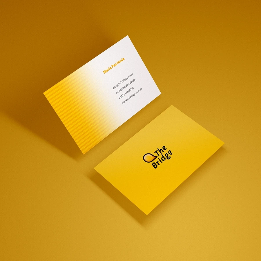 Tarjetas institucionales de The Bridge