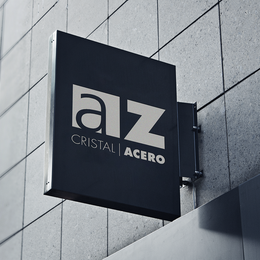 Identidad visual de AZ Cristal y Acero