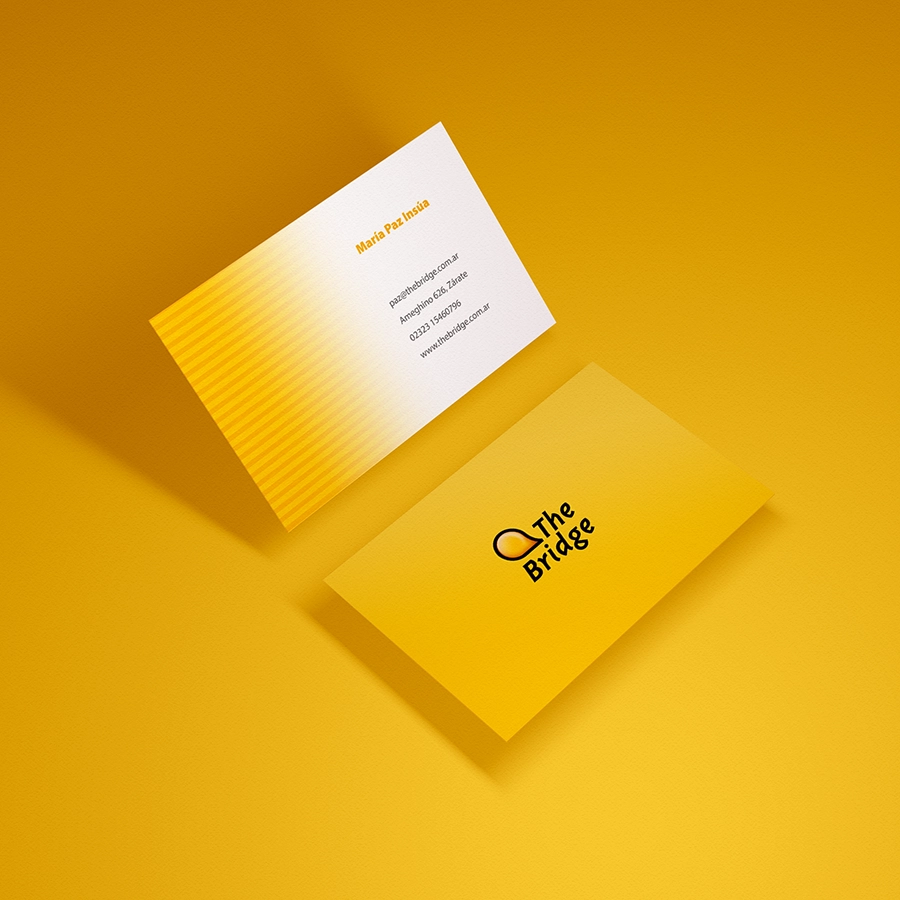 Tarjetas institucionales de The Bridge